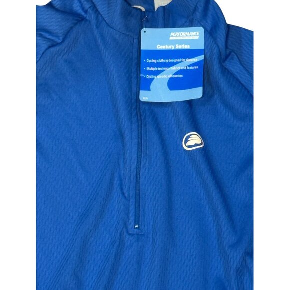 NEW Century II Rear 3 Pockets Mens Blue Long Sleeve Cycling Jersey Performance - Picture 4 of 11